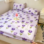 New Fitted Bed Sheet Soft Bedsheet Mattress Protector Cover Pillowcase Single Queen King Size Cadar
