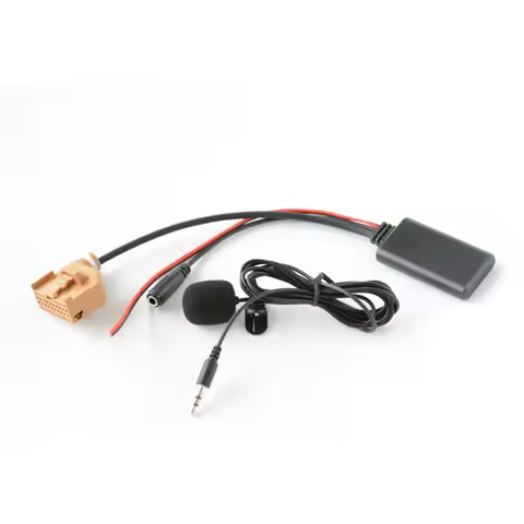 Car Bluetooth 5.0 Aux Cable Microphone Handsfree Mobile Phone Free Calling AV/AV2 Adapter For Q7 A6 