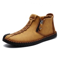 Men's Boots Top Quality British Men Boots Casual Business Zip Boots Breathable Shoes