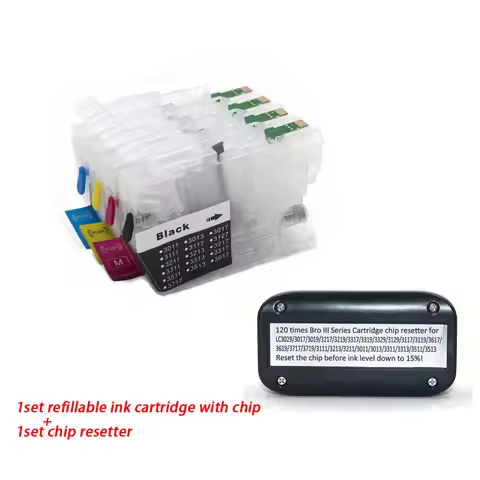 LC3211 LC3213 Refillable Ink Cartridge And Chip For Brother DCP-J772DW DCP-J774DW MFC-J890DW J895DW 