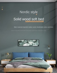 King/Queen Bed Frame Solid Wood Bedroom Furniture Bed Frame+Bedside Table Set
