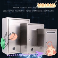 MIH Mailbox, Waterproof Stainless Steel Letter Box,  with Locks 3 Sizes Ballot Box Outdoor