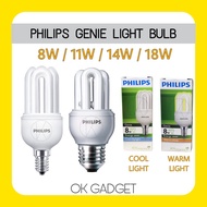 Philips (Genie) 80% Energy Saving Bulb E14 E27 5w 8w 11w 14w 18w Warm White Cool Daylight 2700k 6500k