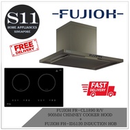 FUJIOH FR-CL1890 R/V  900MM CHIMNEY COOKER HOOD  +  FUJIOH FH-ID5120 INDUCTION HOB BUNDLE DEAL