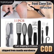 YUNXUAN 11pcs Foot Callus Removal Foot Scrub Care Exfoliating Foot Care Portable Foot Scrub