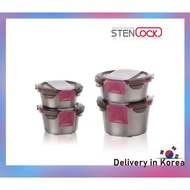 [Stenlock]  Stainless steel food storage airtight container - with Posco Steel Simple circular type / Round