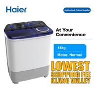 HAIER 14KG Semi Auto HWM140-SX3 Washing Machine Mesin Basuh Top Load Washer Twin-Tub