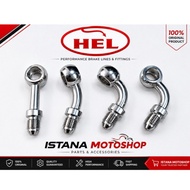 HEL Brake Hose Banjo Fitting Nipple AN4 Stainless SteelOriginal 0~45~90 Degrees