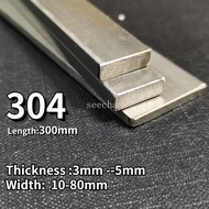 #electric# 1pc Length 300mm 304 Stainless Steel Bar Plate Rob Flat Steel Thickness 3mm /4mm /5mm /6m