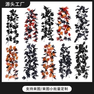 [Simulation Maple Leaf Rattan] Simulation Maple Leaf Rattan Halloween Black Maple Leaf Rattan Thanks