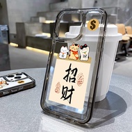 Cute Lucky Cat for iphone 14 pro max 13 Pro Max i13 13pro 11 Pro Max i11 X XR Xs Max iPhone 12Pro 12 Pro Max iPhone 7 plus 8plus soft phone case cover casing