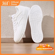 【361 Degrees】AF1 | Unisex Casual Board Shoes - Classic Retro Leather Sneakers White Shoes Men's Shoe