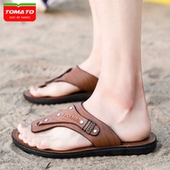 TOMATO【Ready Stok】2025 New Eager Summer Flip Flops Slipper for Men Summer Beach Casual Soft Durable