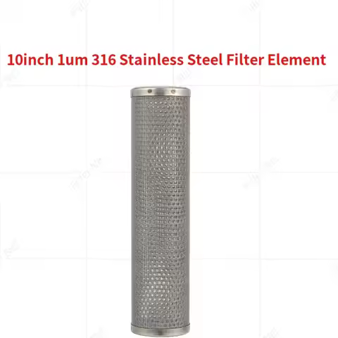 10*2.5inch 316Stainless Steel 1um Filter Element Water Filter Stainless Steel Cartridge Reused Cor r