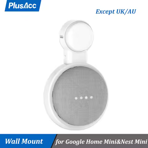 Outlet Wall Mount Holder for Google Home Mini Nest Mini (2nd Gen) Space-Saving Accessories Compact C