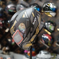 Mũ bảo hiểm full face 2 kính lật hàm Sundy Helmet - Trọng lượng 1.5 kg-Nhựa ABS chắc chắn Lớp xốp dầ