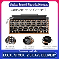 [Local Stock] Mechanical Keyboard 83 Key Pc Laptop Retro Typewriter Computer Keyboard Bluetooth Game