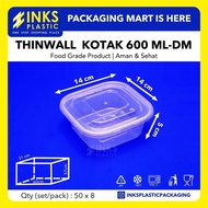 THINWALL 600 SQUAREML 600ML (25 PCS)