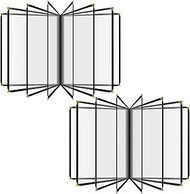 Menu Covers 8.5 x 11 Inch Transparent Restaurant Menu Covers Menu Holder with Leatherette Trim and D