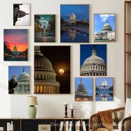 White House Poster HD Art Print Room Home Cafe Bar Wall Decor,No Frame Canvas Painting Gift L68A