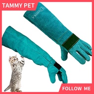 Handling Glove Anti Scratch Protective Gloves for Training Dogs Cat Bird Snake Parrot Lizard Wild Animals Reptiles - Bite Resistant Gloves (Blue)