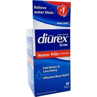 Diurex Ultra Re-Energizing Water 80 Pills - Relieve Water Bloat - Feel Better & Less Heavy