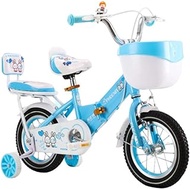 TING kids bike Children's Bicycle, Foldable, Seat Handlebar Height Adjustable, Purple And Blue, Folding Bicycle Suitable For Boys And Girls (Color : Blue, Size : 130x80cm)