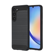 for Samsung Galaxy A34 Soft Slim Carbon Fiber Brushed Line TPU Phone Case Casing Cover
