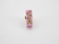 Chanel Vintage 05C樹脂鐵塔粉紅胸針