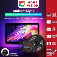 Ambilight LED Strip Light RGB 1m-5m Set USB for Desktop Screen Monitor Ambient TV Backlight Tape
