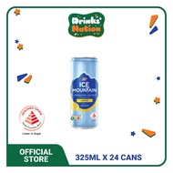 [Wholesale - 24s](No Sugar) F&N Ice Mountain Sparkling Water Assorted Flavours Lemon  (Can 325ml)