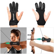 1 Piece Outdoor Archery Gloves Shooting Hunting Leather Three Finger Protector Archery Protective Gear Accessories