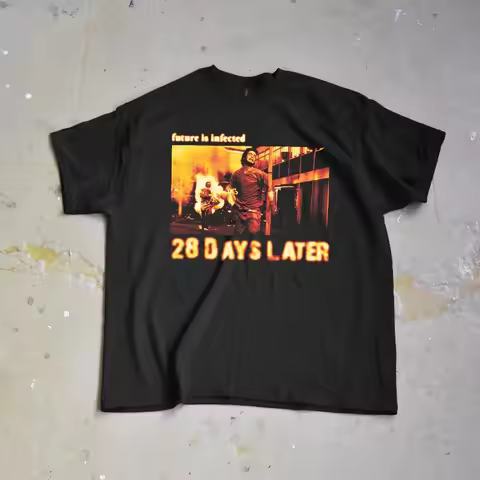 28 Days Later T-shirt - Zombie Horror Pattern T-shirt Summer New Men's Street Style Unisex T-shirt