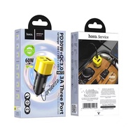 HOCO​ HK72 Z56 2-Port USB & Type-C Car Charger Fast Charging PD45W+QC 3.0 With 1 Cigarette Lighter +