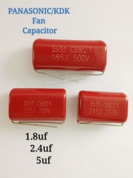 1.8UF/2.4UF/5UF PANASONIC/KDK Ceiling Fan Pcb Board Capacitor(3pcs/set).