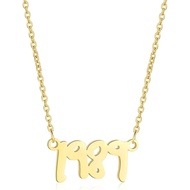 1989 Number Necklace Women, Minimalist Gold Stainless Steel Pendant Necklace Swiftie Fan Gift
