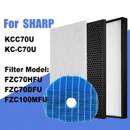 【Worldwide Delivery】 Fzc70hfu Replacement Hepa Fzc70dfu Carbon Filter Fzc100mfu Humidifying Filter For Sharp Kcc70u Kc-C70u Air Purifier