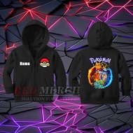 Pokemon kids zipper hoodie jacket pikachu character greninja bulbasaur K2837