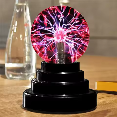 3/4/5/6 Inch Magic Plasma Ball Lamp LED Atmosphere Night Light Only Touch Sensitive Glass Plasma Lig