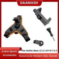 [24H Ship] Motorcycle Helmet Front Chin Bracket Holder Tripod Mount for GoPro Hero 12 11 10 9 8 7 5 