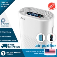 [Local Warranty] Q&amp;J Large Air Purifier Dust Sensor Air Quality Composite Filter Removal Formaldehyde Negative Ion Sterilization Portable Air Purifier For Home Air Purifier Mini Necklace Ecoheal Ionic Air Purifier Necklace Sterilization Ecoheal