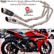 Motorcycle Exhaust Muffler Front Link Pipe Slip On For Honda CBR250 CBR250R 2018 2019 Full Systems Exhaust Escape Modifi