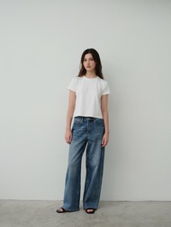 (สินค้าพร้อมส่ง) )Hounddown - Soft Edge Baggy Jeans