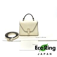 △ Valextra 瓦萊可斯特拉 Iside Top Handle Mini Beige Calfskin Belt Bag 米色牛皮迷你兩用袋 - 247016914
