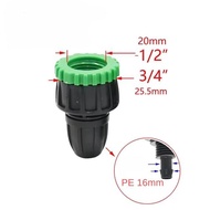 1/2 3/4 inch Connector Inner Thread To 16mm PE Hose
