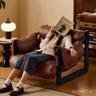 Casual Sofa Retro Designer Sofa Chair Lazy Sofa Single Jersey Island Home Living Room Light Luxury C