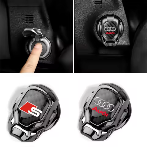 Car One Button Start Protective Cover Ignition Device Decoration for Audi Sline 8V 8L A5 A4 C6 Q6 A6
