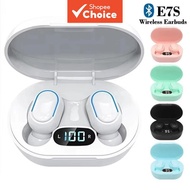 E7S Earphones TWS Earbuds Wireless Bluetooth Headphones In-Ear ANC HiFi Stereo ENC Gaming for Sports