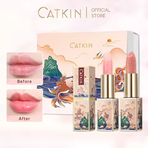 CATKIN Moonlight Lip Balm 3PCS SET Glossier with Nutritious Formulation for Instant Shine, Colour Ch
