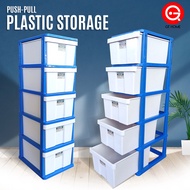 (Ready Stock) DOLPHIN Drawer 5 Tier Plastic Drawer Storage Cabinets Clothes Almari Plastics Laci Plastik Rak Baju